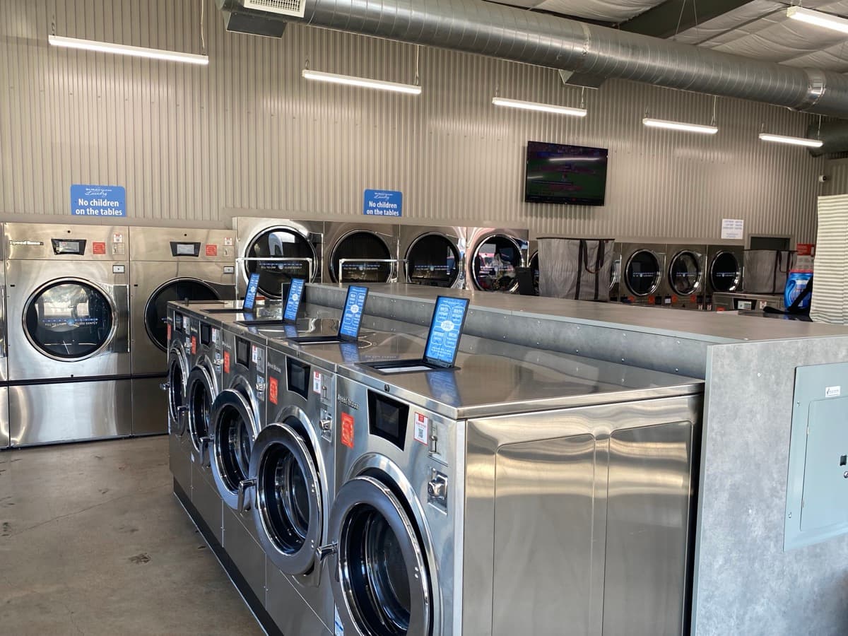 Speed Queen washers inside